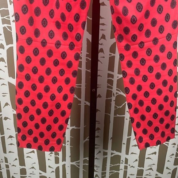J. Crew Minnie Pant Coral Print Crop sz 2 - Picture 8 of 12